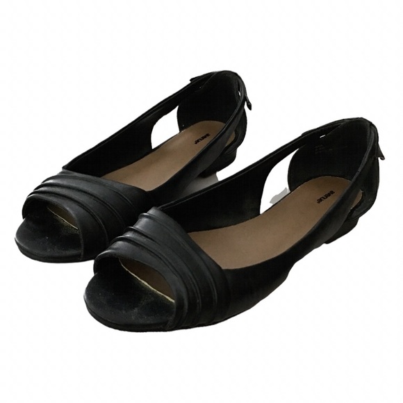 Avenue Slip On Open Toe Shoes - Black 8.5 Wide Width. - Picture 2 of 8